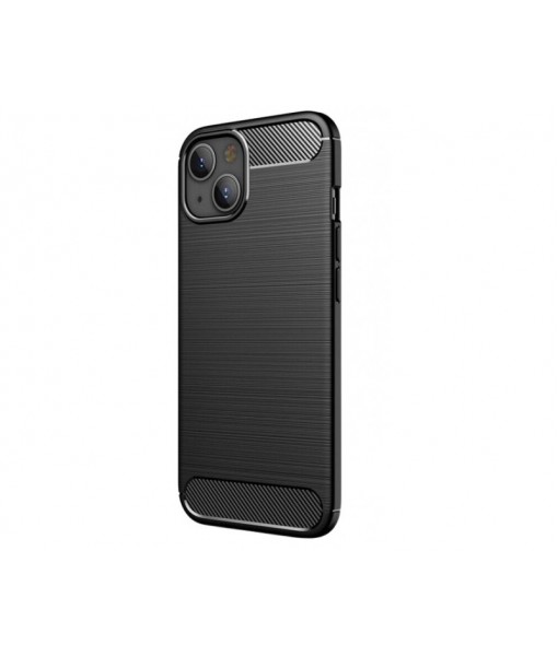 Husa iPhone 14 Plus, Protectie Carbon Pro, Silicon, Negru